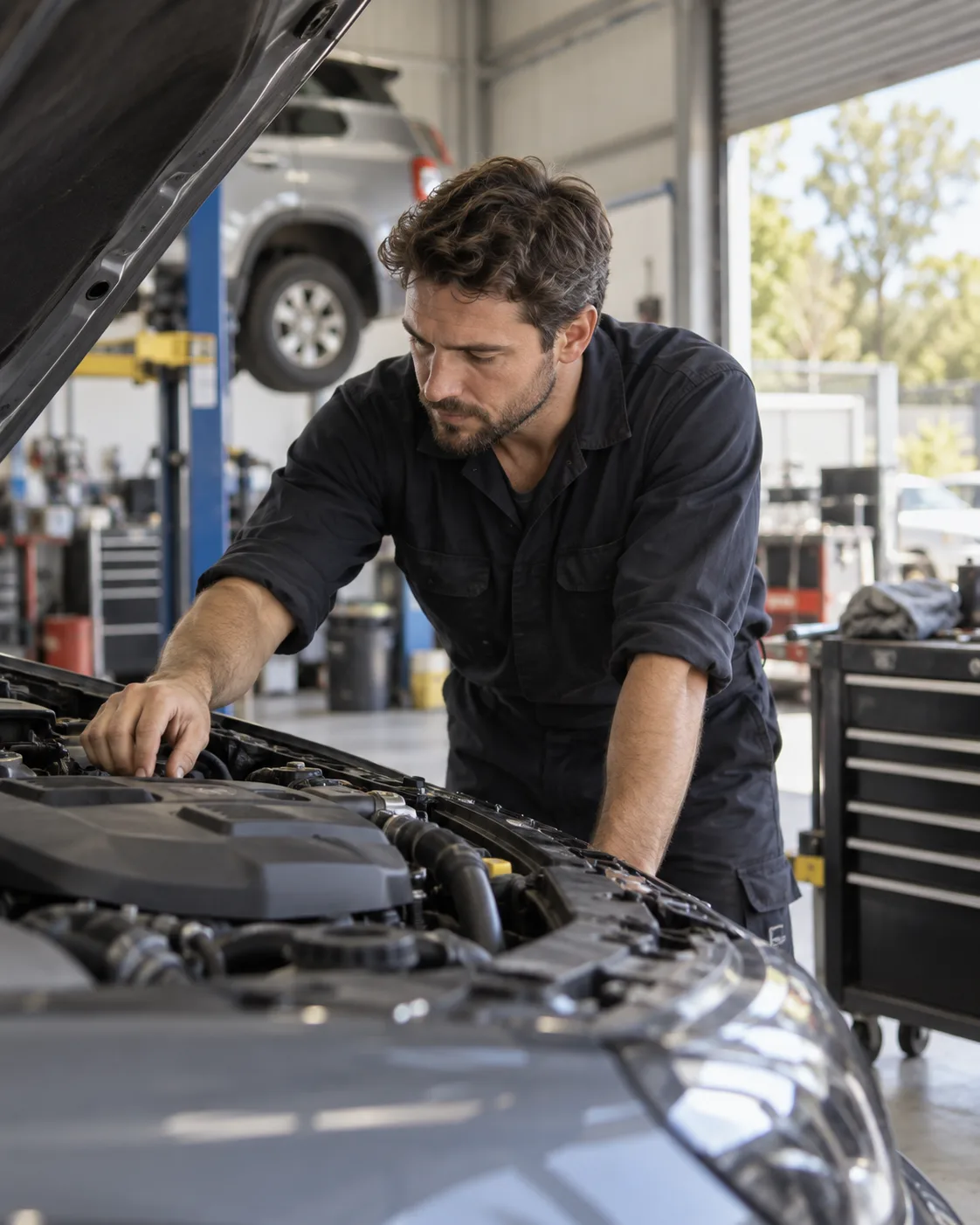 Illustrative photograph showing work in automotive