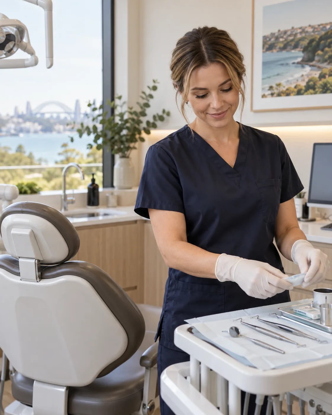 Illustrative photograph showing work in dental