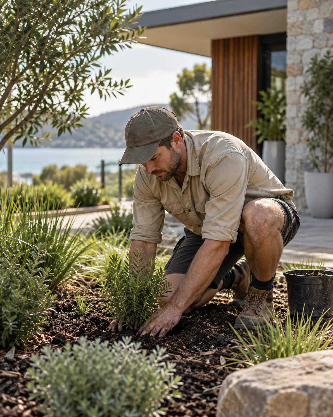 Illustrative photograph showing work in landscapers