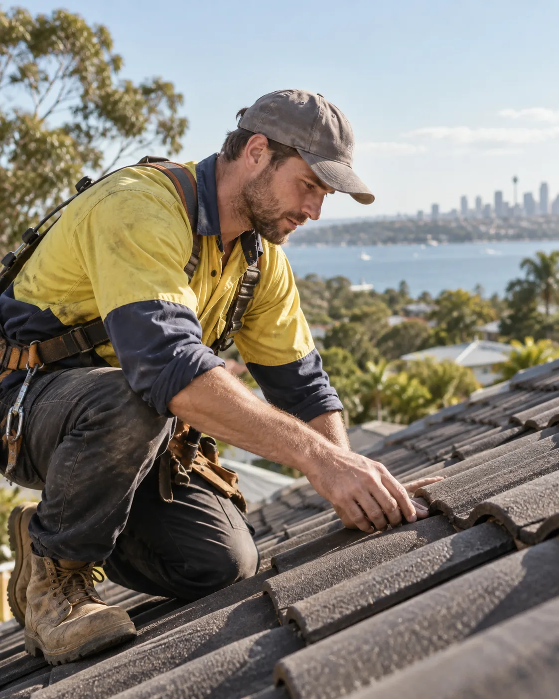 Illustrative photograph showing work in roofers